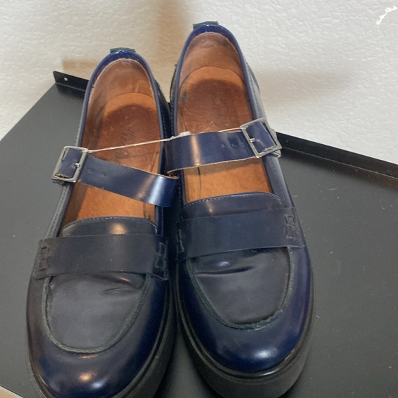 Free People navy blue platform loafers - Picture 6 of 9